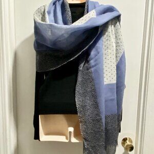 Wool Whimsigoth Fairy Boho Polka Dot Wrap Shawl  74” X 32"